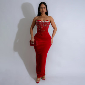 One Shoulder Slit Hip Wrap Dress