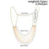 Metal Snake Bone Chain Chest Chain Tassel Body Chain