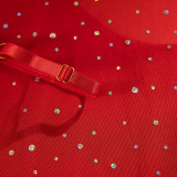 Sequined Underwire Push-up Glove Tying Three-piece Set