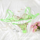 Sexy Underwire Transparent Mesh Underwear Set