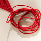 Sequined Underwire Push-up Glove Tying Three-piece Set