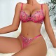 Sexy Underwire Transparent Mesh Underwear Set