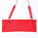 Metal Hollow Chain Halter Cross Sexy Bodysuit