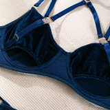 Erotic Underwear See-through Halter Neck Comfortable Garter Buckle Two-piece Set