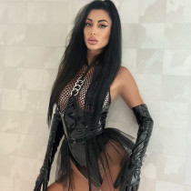 Patent Leather Patchwork Halter Neck Lingerie Sexy Garter Belt Mesh Tutu Skirt