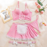 Uniform Apron Lace Four-piece Set