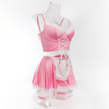 Uniform Apron Lace Four-piece Set