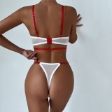 Contrast Embroidery Passion Two Piece Suit