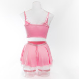 Uniform Apron Lace Four-piece Set