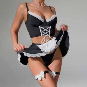 Uniform Apron Lace Four-piece Set