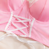 Uniform Apron Lace Four-piece Set