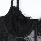 Lace and Mesh Sexy Suit