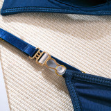 Erotic Underwear See-through Halter Neck Comfortable Garter Buckle Two-piece Set