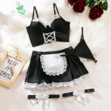 Uniform Apron Lace Four-piece Set