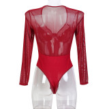 Sparkly Sequin Long-sleeved Jumpsuit