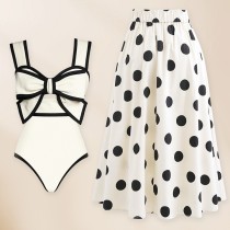Chiffon Skirt Two Piece Swimsuit