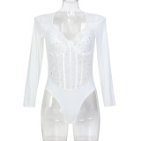 Sparkly Sequin Long-sleeved Jumpsuit