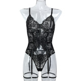 Eyelashes and Sequins Sexy Two-piece Set