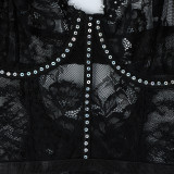 Eyelashes and Sequins Sexy Two-piece Set