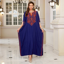 Beach Cover-up Rayon Embroidered Resort Robe