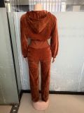 Spliced ​​V-neck long-sleeved jumpsuit
