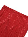 Slit Skirt Camisole Sequin Skirt Suit