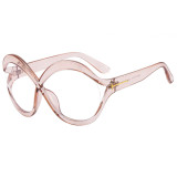 Round Cross Frame Hollow Glasses