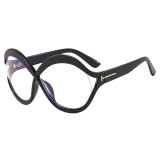 Round Cross Frame Hollow Glasses