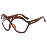 Round Cross Frame Hollow Glasses