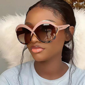 Round Cross Frame Hollow Glasses