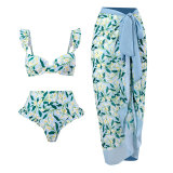 Split Mesh Skirt Swimsuit Set
