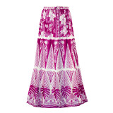 One Shoulder Mesh Skirt Swimsuit Set