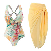 Retro Print Swimsuit Set