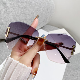 Rimless Polygonal Sunglasses