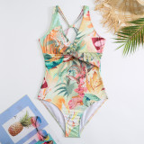 Retro Print Swimsuit Set
