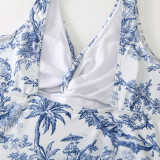 Retro Print Swimsuit Set