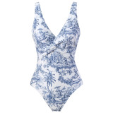 Retro Print Swimsuit Set