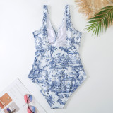 Retro Print Swimsuit Set