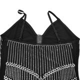 Strappy Arm-length Skirt with Rhinestones