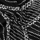 Strappy Arm-length Skirt with Rhinestones