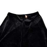 Solid Color Sexy Tube Top Trousers Two Piece Set