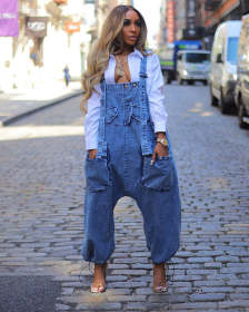Wide Leg Denim Loose Overalls