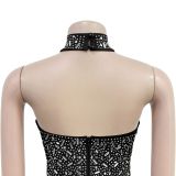 Hot Diamond Sleeveless Backless Sexy Arm-wrapped Dress