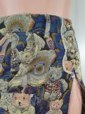 Cartoon Pattern Slit Jacquard Skirt