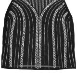 Strappy Arm-length Skirt with Rhinestones