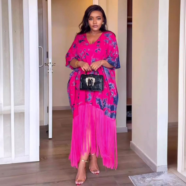 Loose Casual Fringed Dress