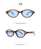 Oval Small Frame Rice Stud Glasses