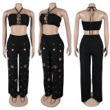 Sexy Ripped and Slim Fit Two-piece Nightclub Suit