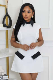 Solid Color Temperament Dress