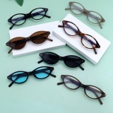 Oval Small Frame Rice Stud Glasses